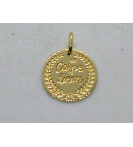 Imotional hanger krans Carpe Diem geel verguld - 3210545