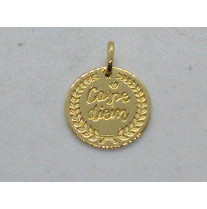 Imotional hanger krans Carpe Diem geel verguld - 3210545