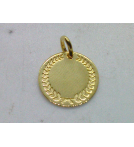 Imotional hanger krans Coin geel verguld - 3210546
