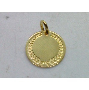 Imotional hanger krans Coin geel verguld - 3210546