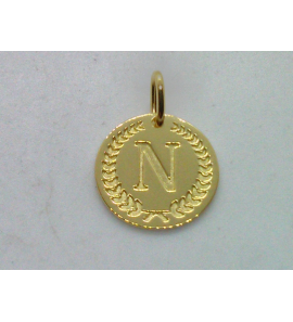 Imotional hanger Krans verguld letter N - 3210547
