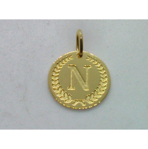 Imotional hanger Krans verguld letter N - 3210547