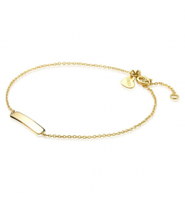 ZINZI Gold armband plaatje glad 16-18 cm - 3202008