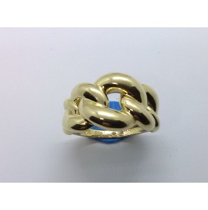 Goud dames ring gourmet schakel aflopend 13 mm mt. 17½ - 3220382