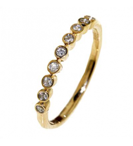 Goud dames ring met diam./bril. 0.10 crt - 3192657