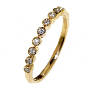 Goud dames ring met diam./bril. 0.10 crt - 3192657