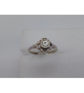 Zilver kinderring met wit steentje - 3078529