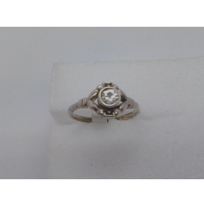 Zilver kinderring met wit steentje - 3078529
