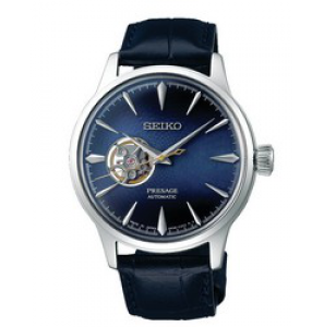 Seiko Presage heren automaat ss leer blauw 50m wr - 3200125
