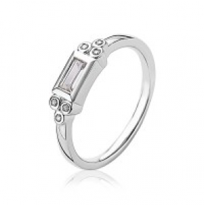 ZINZI zlv. ring baguette en ronde zirc. mt. 54 - 3200261