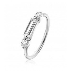 ZINZI zlv. ring baquette en vierkant zirkonia mt. 56 - 3200570