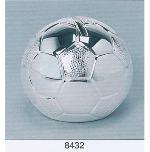 Verzilverde spaarpot voetbal - 46986