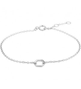 Zilver  RH armband anker met tussenstuk 6-kant 16.5-18.5 cm - 3200980