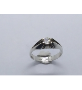 Zilver Engelse heren ring mt. 17¾ - 3222294