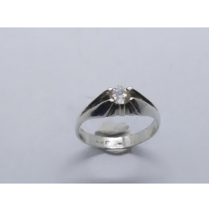 Zilver Engelse heren ring mt. 17¾ - 3222294
