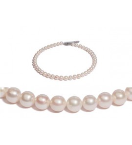 Di Perle collier zoetwater parel wit 9.5 - 10.5 mm 45 cm (geen sluiting) - 3201225