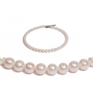Di Perle collier zoetwater parel wit 9.5 - 10.5 mm 45 cm (geen sluiting) - 3201225
