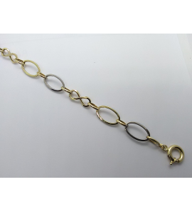 Goud bic. armband fantasie 10.5 mm 20 cm - 3220432