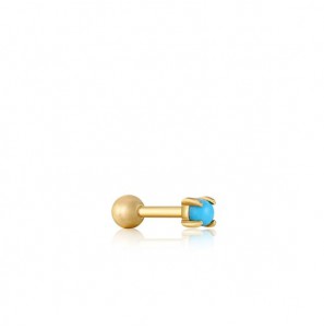 Ania Haie Turq. Cab. Barbell Single Ear S Gold - 3220185