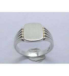 Zilver herenring stomphoek 10x13 mm mt. 17¾ - 3222315