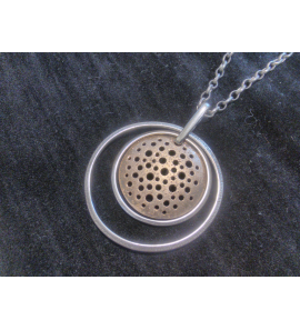 Zilver RH collier met hanger fant. verguld 70 cm - 3111070