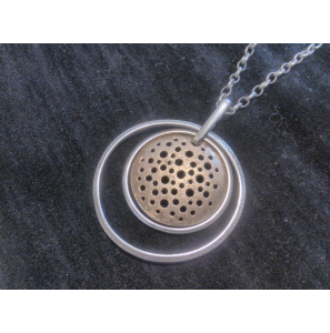 Zilver RH collier met hanger fant. verguld 70 cm - 3111070