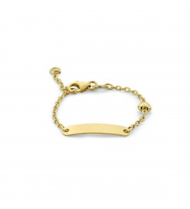 9k graveerarmband hartje plaat 4,0 mm - 3220330