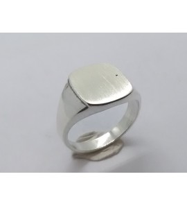 Zilver herenring stomphoek 14x13 mm mt. 19½ - 3222333