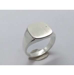 Zilver herenring stomphoek 14x13 mm mt. 19½ - 3222333