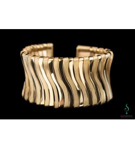 Sanjoya Riga gg.verg. klem armband mnat/glans golf schakels 36 mm breed - 3222917