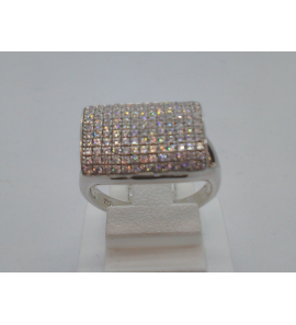 Zilver dames ring RH met zirkonia wit - 3123074
