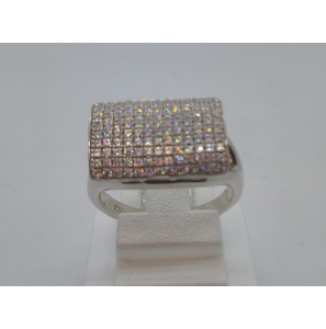 Zilver dames ring RH met zirkonia wit - 3123074