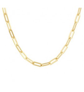 Geelgoud op 925 zilveren anker collier 3.7mm  40cm . Geen garantie op plating. - 3202068
