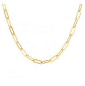 Geelgoud op 925 zilveren anker collier 3.7mm  40cm . Geen garantie op plating. - 3202068