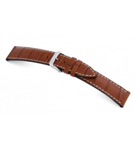 Happel Lederband Tupelo 20 mm cognac met Alligator - 3182142