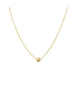 Goud collier anker 0.8 mm met bolletje 9.5 mm 40-44 cm - 3202093