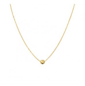 Goud collier anker 0.8 mm met bolletje 9.5 mm 40-44 cm - 3202093