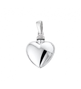 Zilver RH urn hanger hart 17x22 mm - 3210029