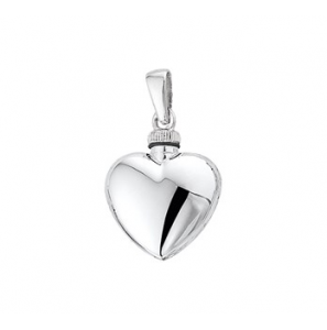 Zilver RH urn hanger hart 17x22 mm - 3210029