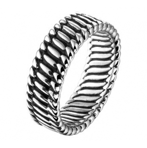 Zilver heren ring oxide 8 mm mt. 21 - 3210768