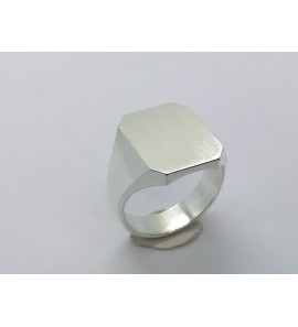 Zilver herenring achtkant 14x17 mm mt. 20¾ - 3222360
