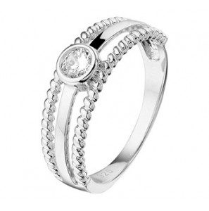 Zilver dames ring met zirkonia mt. 16½ - 3200780