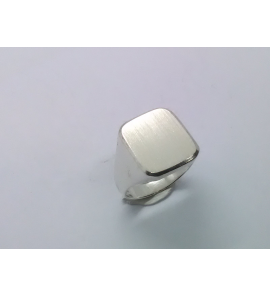 Zilver herenring stomphoek 14x16 mm mt. 18½ - 3222357