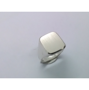 Zilver herenring stomphoek 14x16 mm mt. 18½ - 3222357