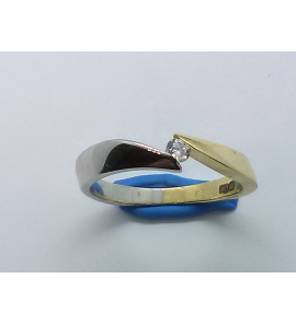 Goud bic. dames ring met zirkonia mt. 18 - 3220481