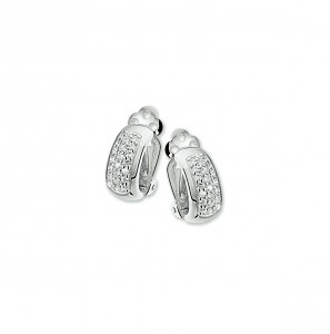 Zilver oorclips met zirkonia - 3220528