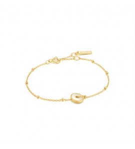 Ania Haie Mother of Pearl Disc Bracelet M GP - 3201092