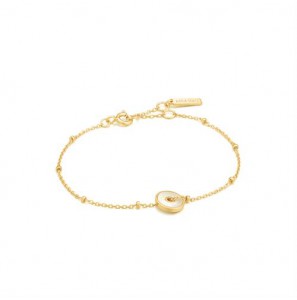 Ania Haie Mother of Pearl Disc Bracelet M GP - 3201092