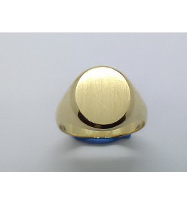 Goud heren ring ovaal 16x13 mm mt. 21 - 3220483