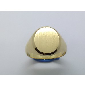 Goud heren ring ovaal 16x13 mm mt. 21 - 3220483